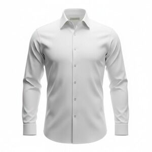 Roundtree & Yorke Gold Label White Men's Non-Iron Dress Shirt Big & Tall Cotton